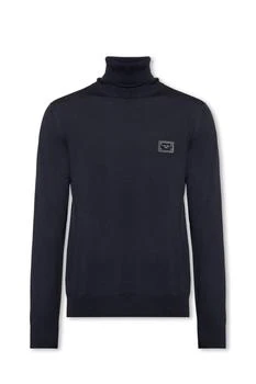 Dolce & Gabbana | Dolce & Gabbana Logo Engraved Roll-Neck Jumper