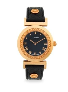 Versace | Stainless Steel
Leather Strap Watch