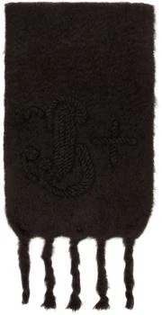 Jil Sander | Brown Mohair Scarf