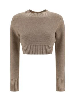 Max Mara | Max Mara Crewneck Long-Sleeved Cropped Jumper