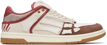 AMIRI | White & Red XL Skel Top Low Sneakers