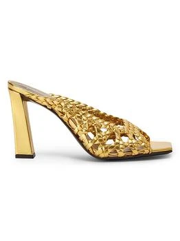 Giuseppe Zanotti | 90MM Woven Leather Open-Toe Sandals