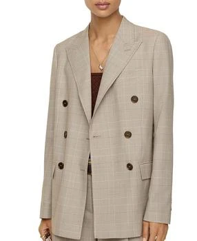 Burberry Check Wool Tailored Jacket