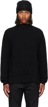 Rick Owens | Black Concordians Fisherman Round Neck Sweater