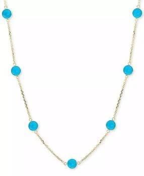 Effy | EFFY® Turquoise Collar Necklace in 14k Gold, 16" + 2" extender