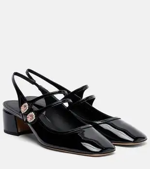 Salvatore Ferragamo | Milly patent leather slingback pumps