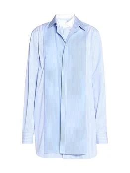 Sacai | Striped Poplin Mini Shirtdress