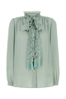 Valentino | Valentino Ruffled Straight Hem Shirt