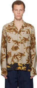 Dries Van Noten | Beige Sateen Shirt
