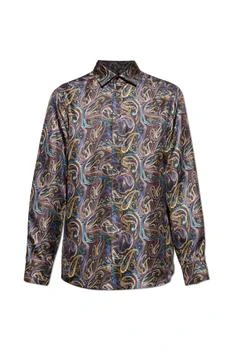 ETRO | Etro Metallic Paisley Motif Satin Shirt