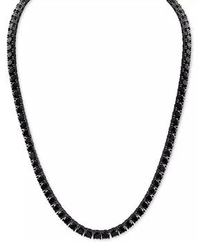 Black Spinel 24" Tennis Necklace in Black Ruthenium-Plated Sterling Silver, Created for Macy
s