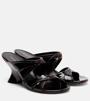 Dries Van Noten | 75 patent leather wedge mules
