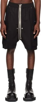 Rick Owens | Black Temple Cargobela Shorts