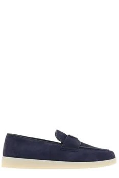 Prada | Prada Logo Plaque Slip-On Loafers