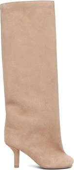 MM6 | Beige Anatomic Tall Boots