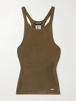 Tom Ford | Knitted Silk Tank Top - Army green