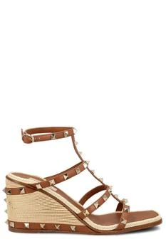 Valentino | Valentino Garavani Rockstud Open Toe Wedge Sandals