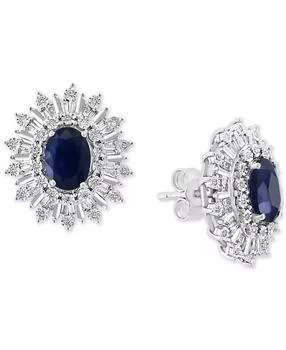 Effy | EFFY® Sapphire (1/3 ct. t.w.)
Diamond (1/3 ct. t.w.) Stud Earrings in 14k White Gold. (Also available in Ruby and Emerald)