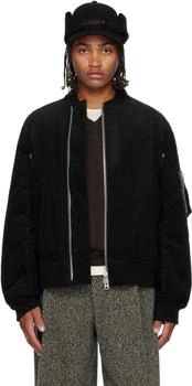Sacai | Black Corduroy Blouson Bomber Jacket