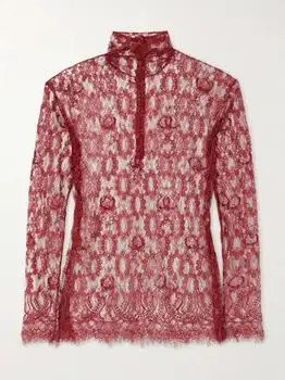 Dolce & Gabbana | Chantilly Lace Turtleneck Blouse - IT36