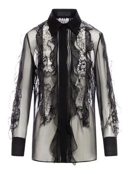 Valentino | Valentino Garavani Sheer Floral Embroidered Blouse