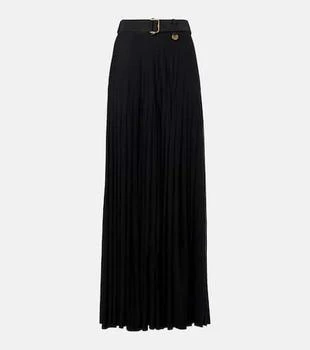 Burberry | Pleated cotton-blend maxi skirt