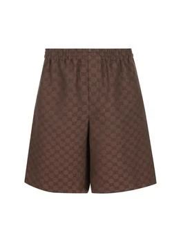 Gucci | Gucci Monogrammed Elastic-Waist Shorts