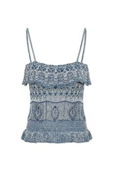 ETRO | Etro Ruffle Detailed Knitted Strappy Top