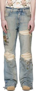 AMIRI | Blue Chateau MX1 Straight Flare Jeans