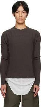 Rick Owens | Gray Concordians Ribbed Geo Sweater