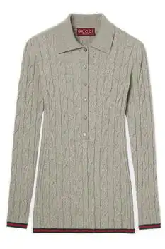 Gucci | Gucci Fine Cable And Rib Polo Top