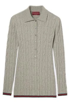 Gucci | Gucci Fine Cable And Rib Polo Top