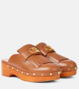 Valentino | VLogo fringed leather clogs