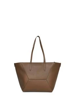 Brunello Cucinelli | BRUNELLO CUCINELLI | Mud BC Duo small shoulder bag with monili | Women | PZ