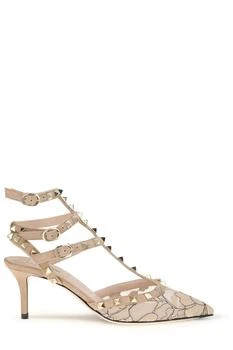 Valentino | Valentino Garavani Rockstud Pointed Toe Lace Pumps