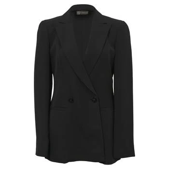 Versace | Double-Breasted Blazer in Black Wool