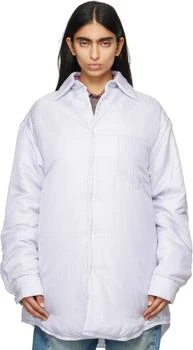 MAISON MARGIELA | Blue Padded Stripe Shirt