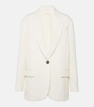 Brunello Cucinelli | Herringbone cotton and linen blazer