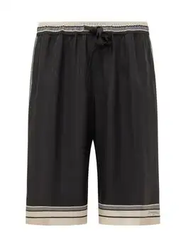 Dolce & Gabbana | Dolce & Gabbana Stripe Printed Vanity Bermuda Shorts