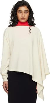 Jil Sander | Red Knit Large Bib Dickey