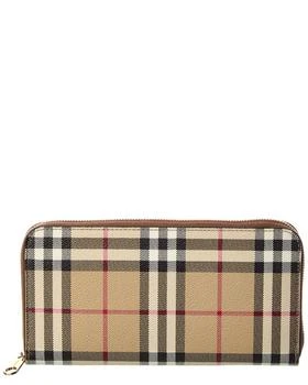 Burberry | Check E-Canvas Zip Around Wallet