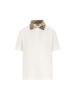 Burberry | Burberry Check Collar EKD Embroidered Polo Shirt