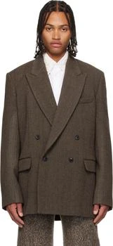 Dries Van Noten | Brown Wool Serge Blazer