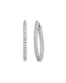 Bloomingdale's | Inside Out Diamond Hoop Earrings in 14K White Gold, 0.50 tcw