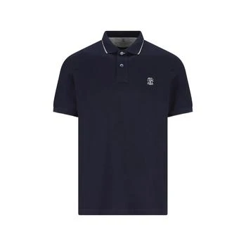 Brunello Cucinelli | Brunello Cucinelli Logo Embroidered Short-Sleeved Polo Shirt