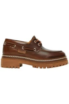Leather boat shoes