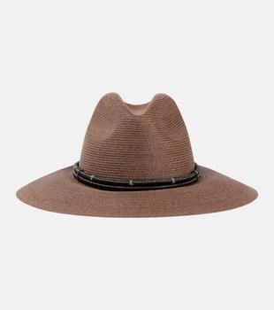 Brunello Cucinelli | Monili leather-trimmed fedora