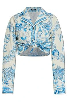 Versace | Versace Coral Theatre Allover Printed Cropped Shirt