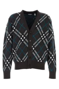 Burberry | Burberry Checked V-Neck Buttoned Cardigan