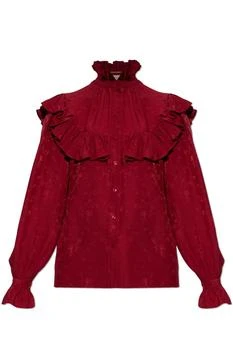 Yves Saint Laurent | Saint Laurent Ruffled Button-Up Blouse